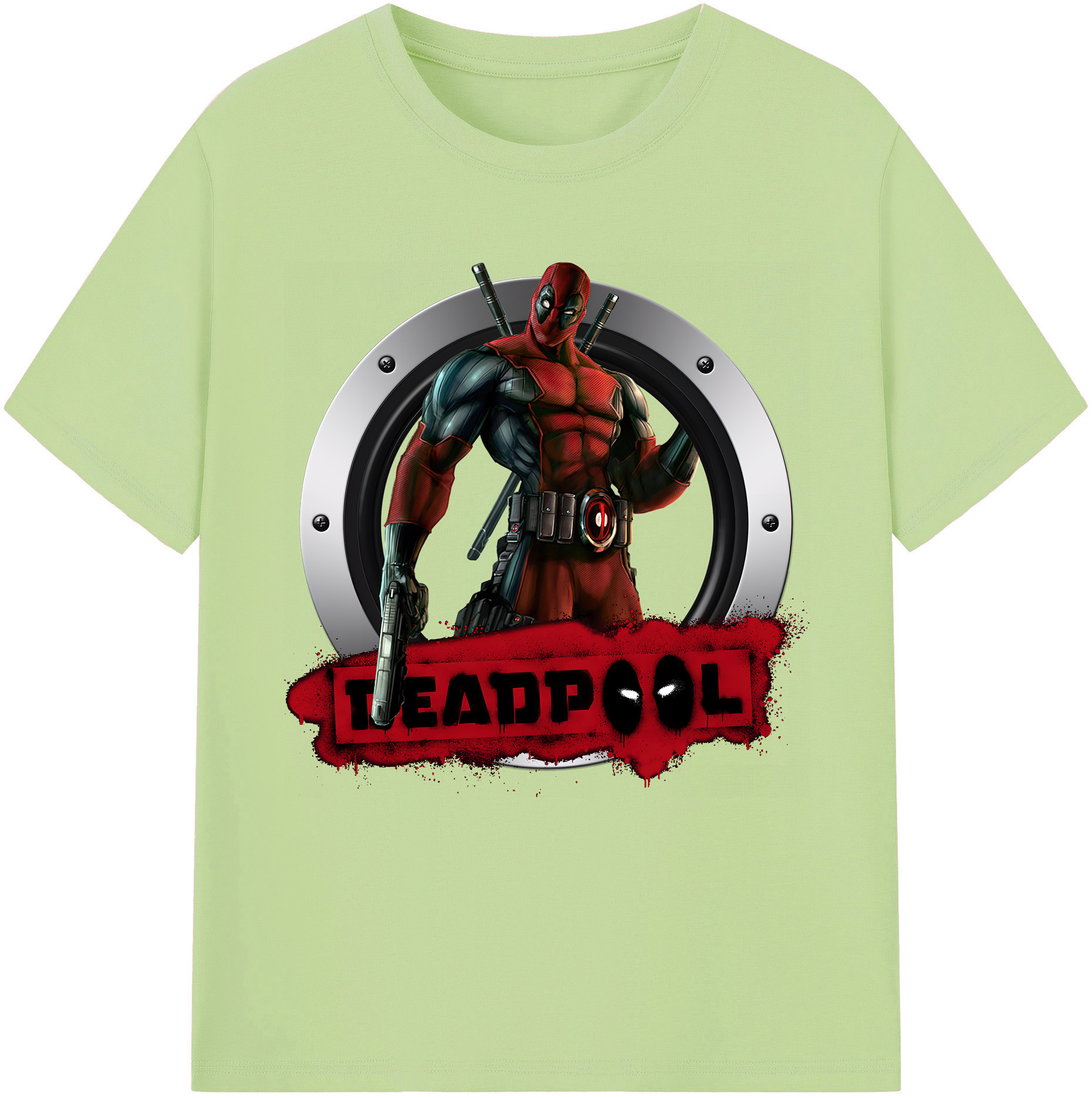 （画像用） Deadpool デッドプール 綿100％半袖Tシャツ（フロントプリント）